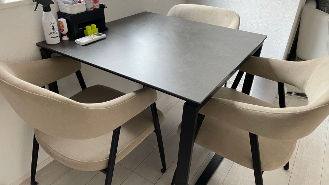 ニトリ ダイニングテーブル セラミック　ブラック