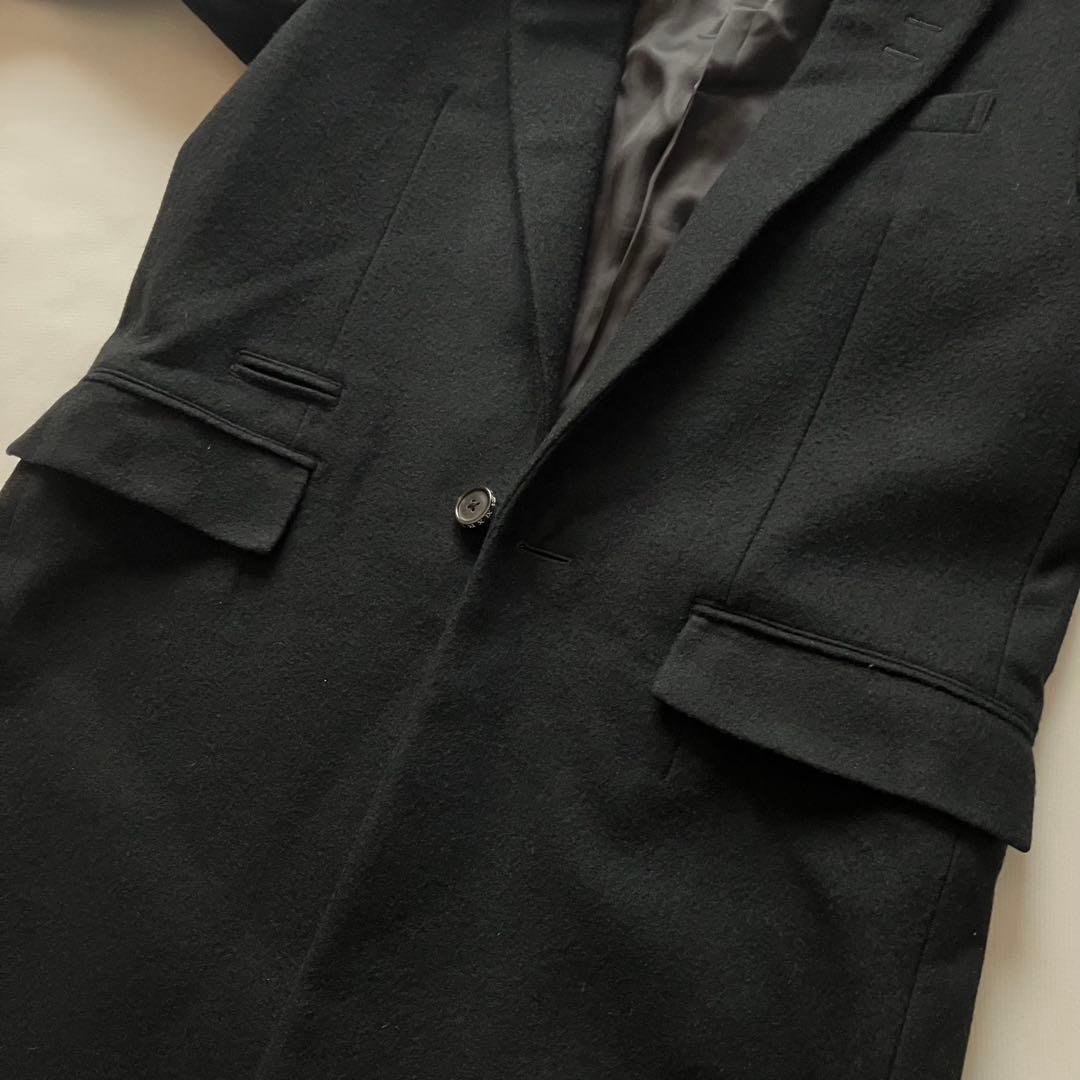 SHAREEF シャリーフ ロングチェスターコート ブラック サイズ1