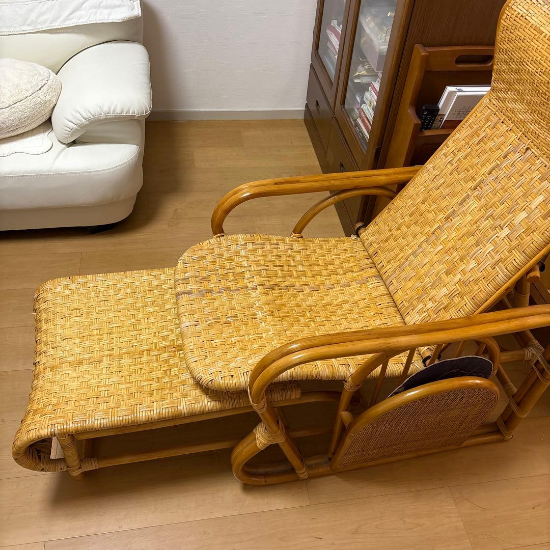 ラタン リクライニングチェア