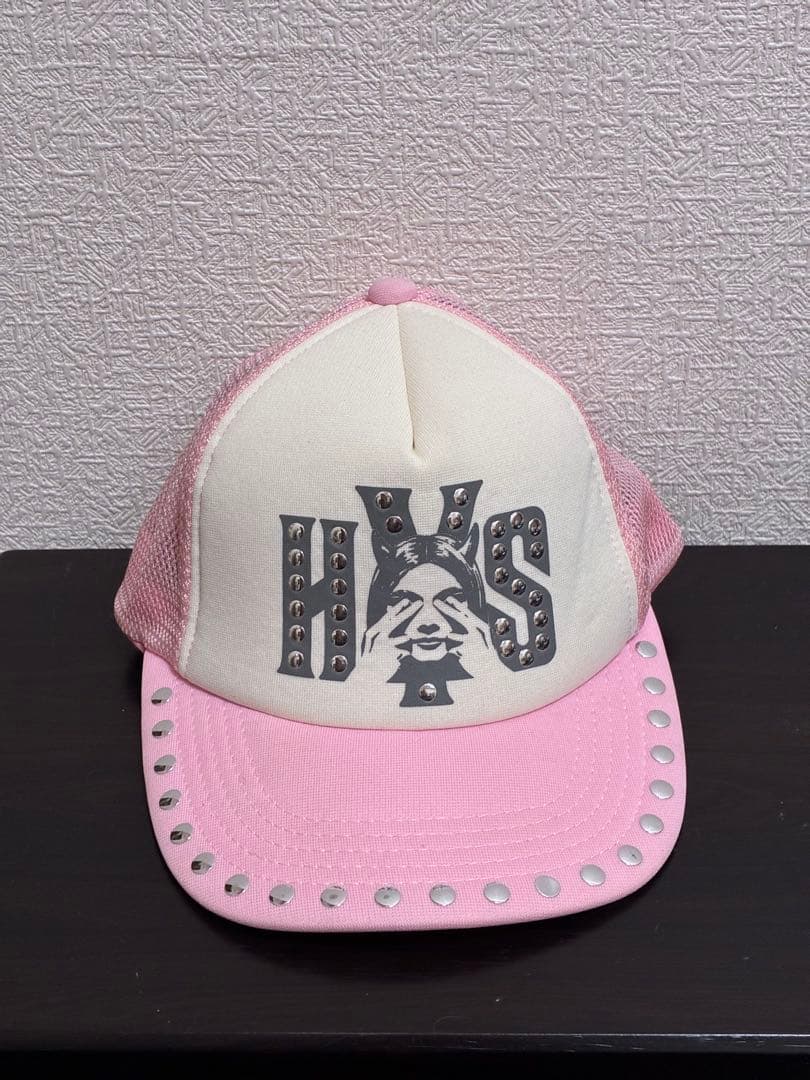 ヒステリックグラマー メッシュキャップ ピンク スタッズ(正規品)