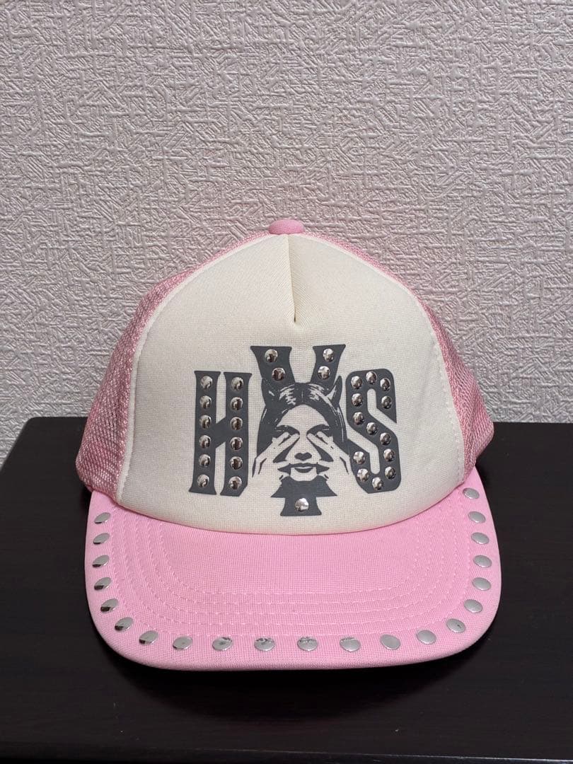 ヒステリックグラマー メッシュキャップ ピンク スタッズ(正規品)