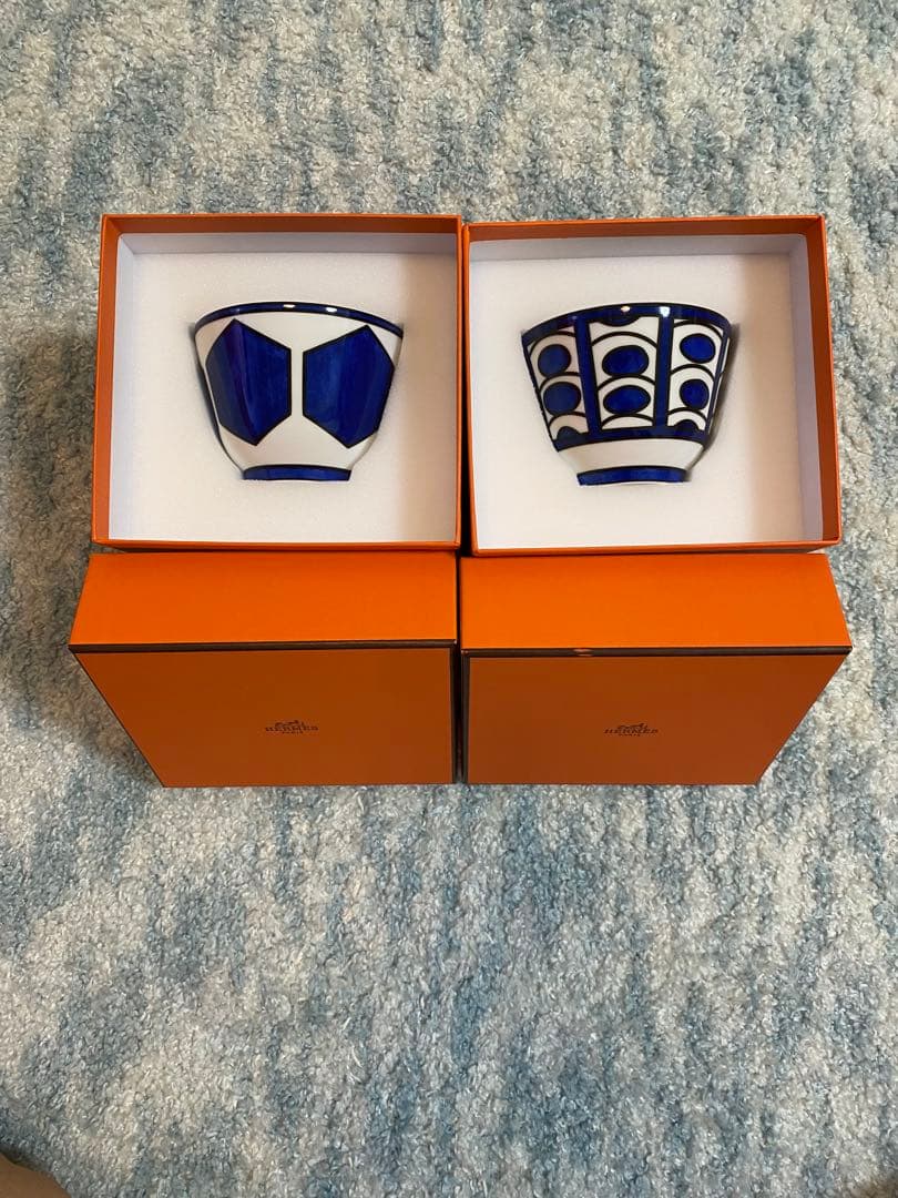 エルメス　ブルーダイユール　ラージボウル