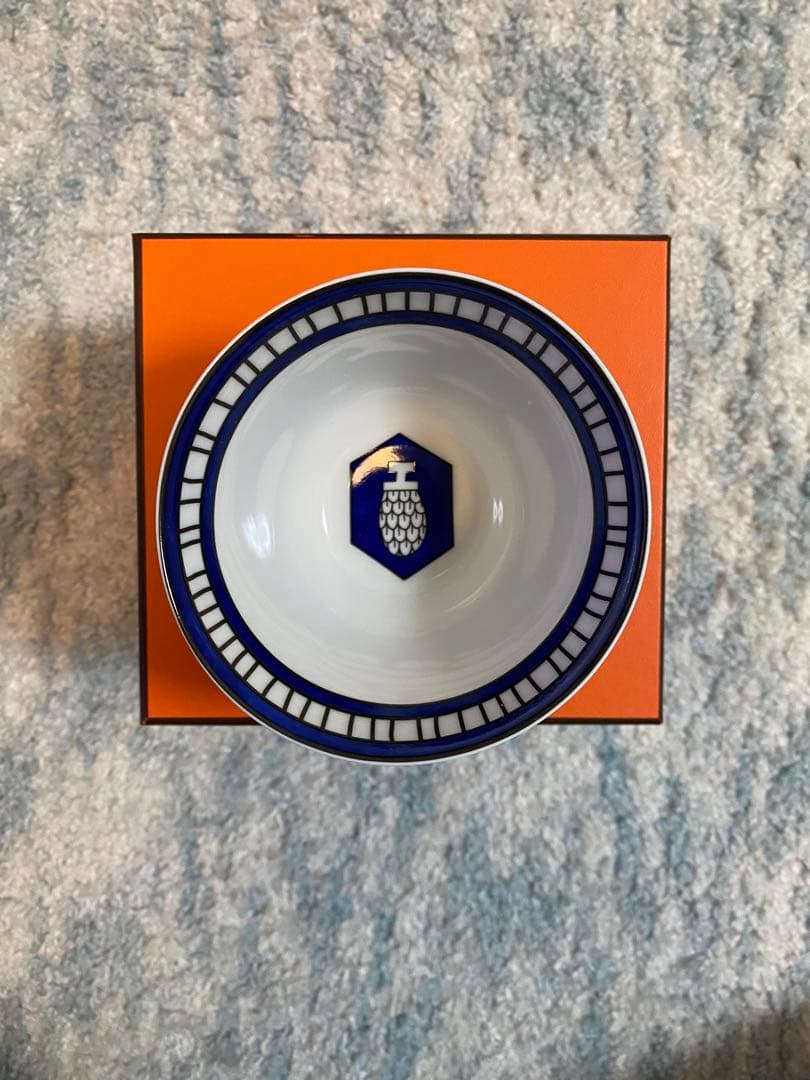 エルメス　ブルーダイユール　ラージボウル