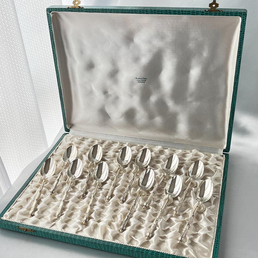 【SFAM】 ロシア様式のコーヒースプーン 12本組 仏蘭西 13.5cm