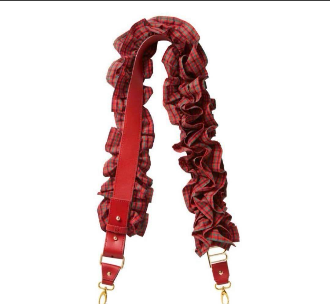 未使用級 familiar Bibiy. フリルチェックストラップ