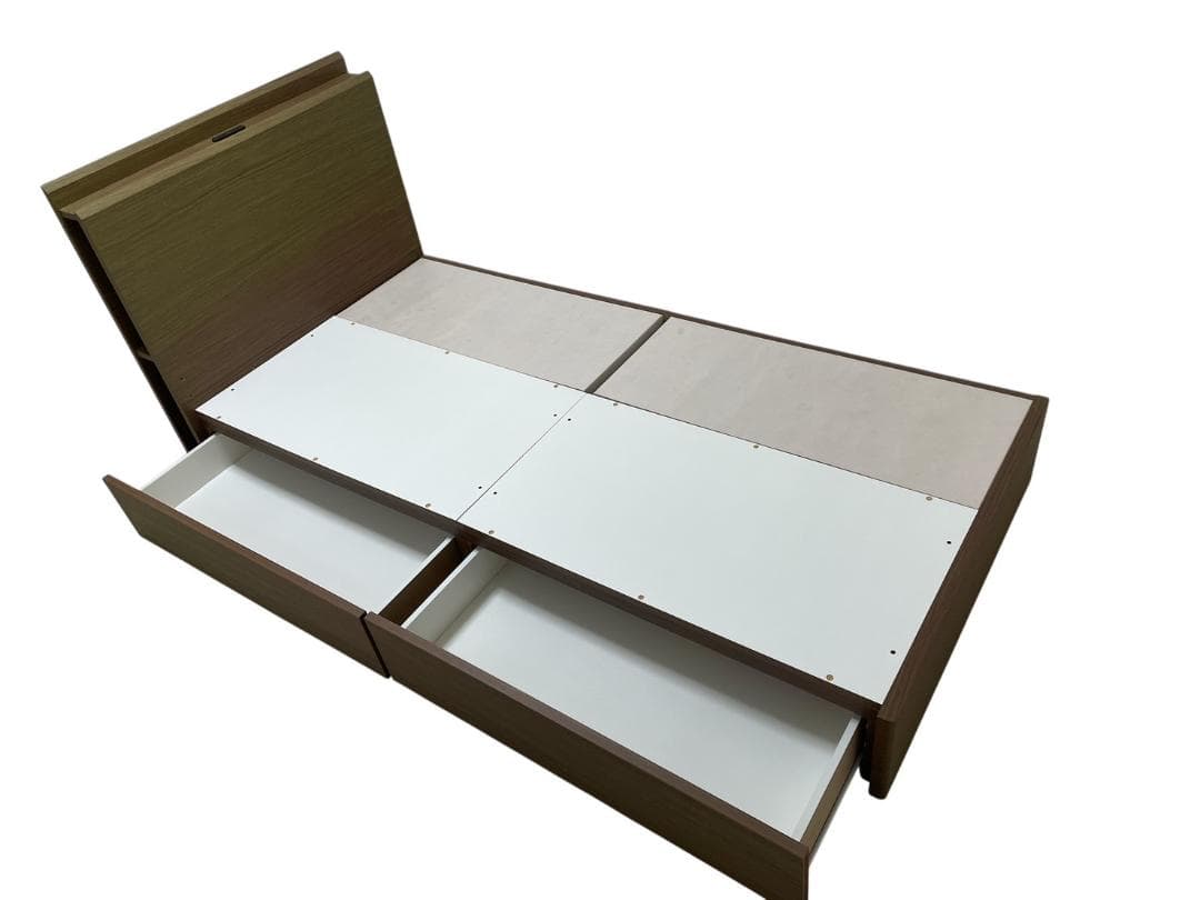 大阪京都限定 美品 ニトリ 収納付き シングルベッドフレーム