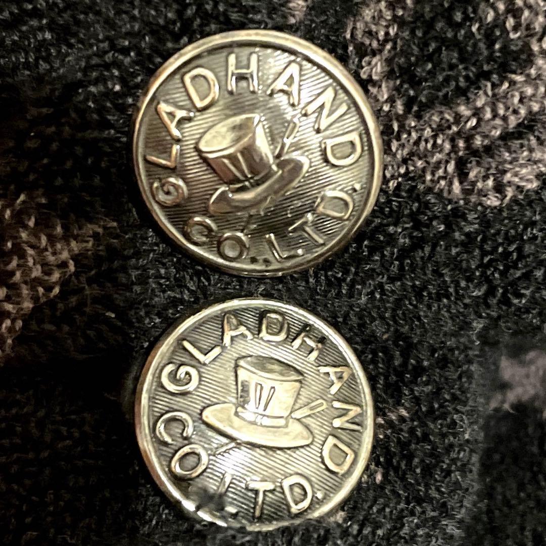 バイグラッドハンド スモーキングジャケット シルバー925 ボタン　美品 M