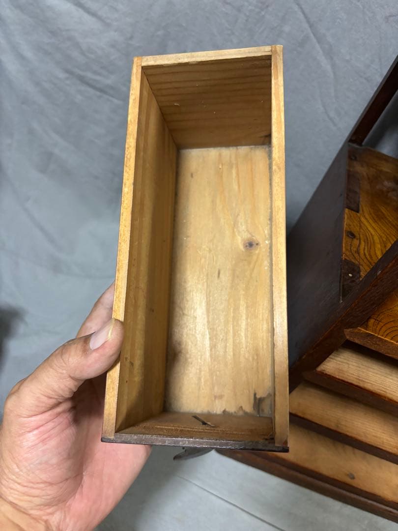 時代小箪笥 欅材 天然木 アンティーク家具 ビンテージ 木製箪笥