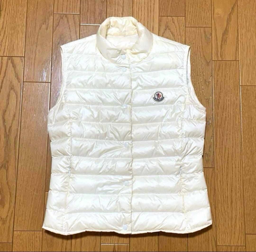 モンクレール　MONCLER ダウンベスト　白　ダウン　サイズ1