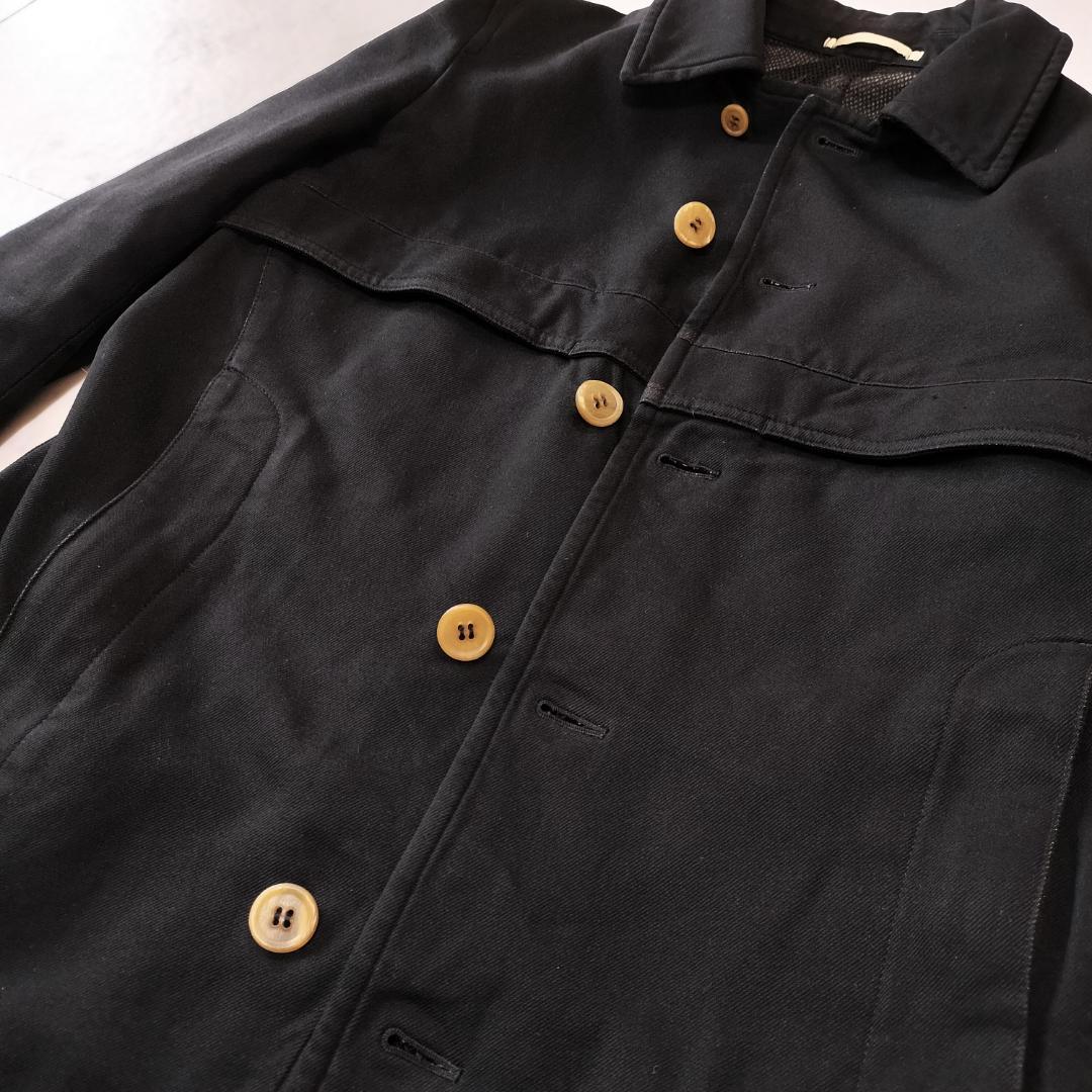 希少 コムデギャルソンオムプリュス 2005AW 製品染めステンカラーコート M