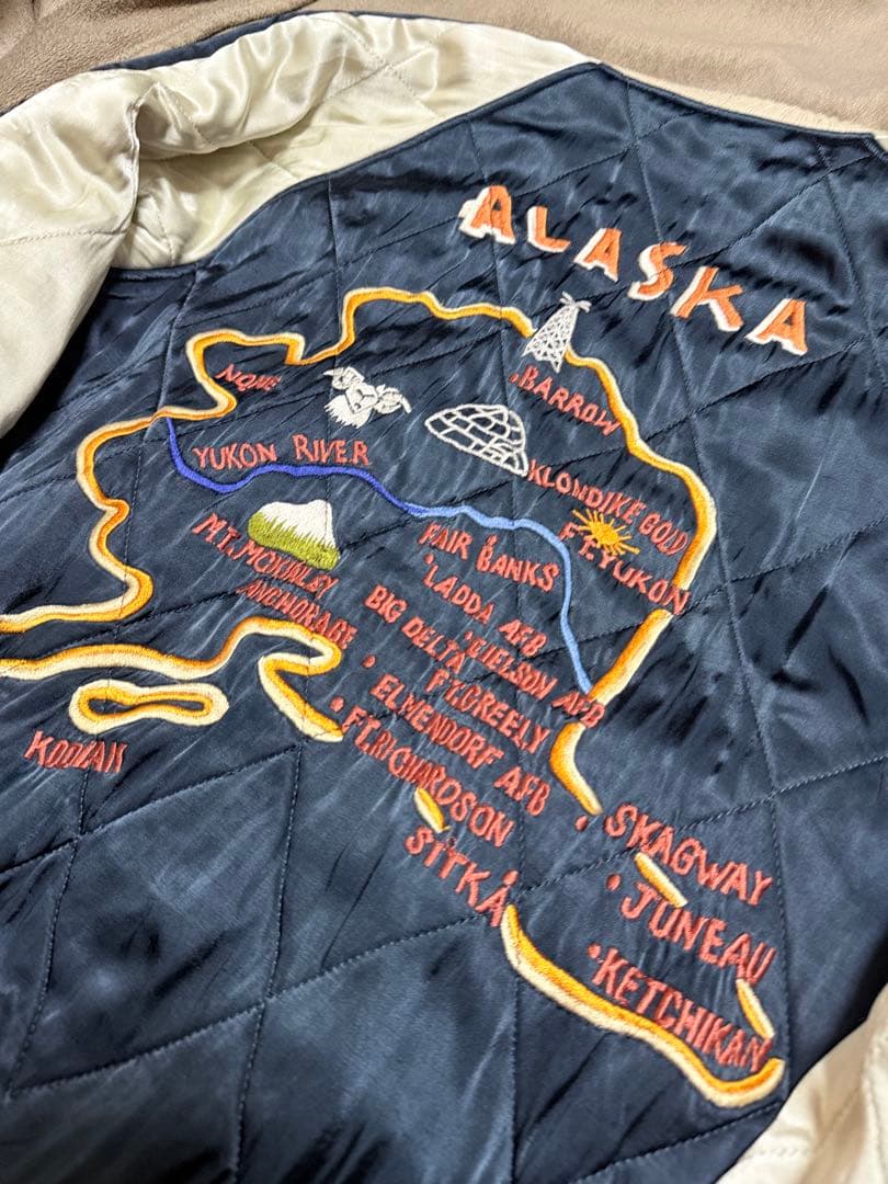 ２面用 日本製 The Flat Head 別珍 スカジャン vintage