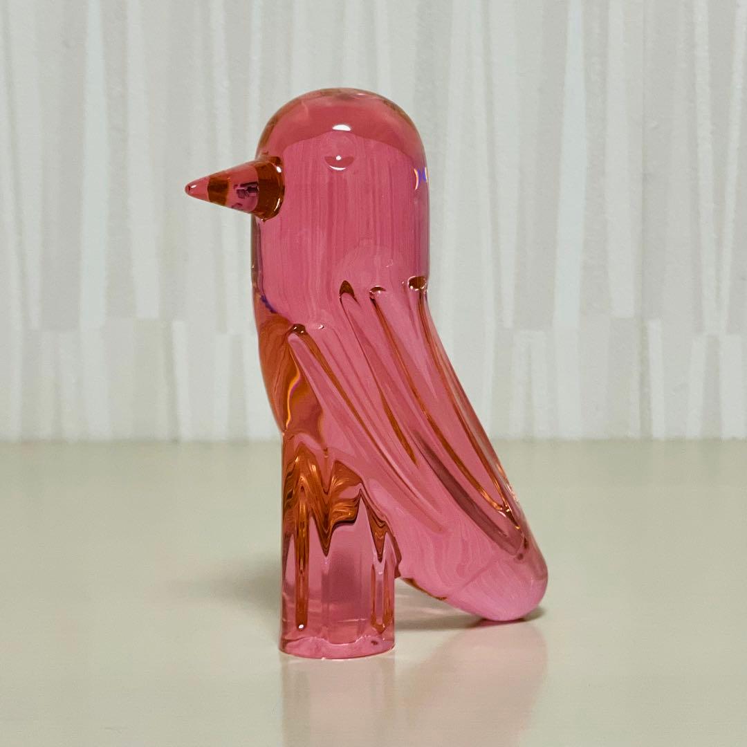 Baccarat バカラ ファウナクリストポリス フィギュリン トリ ピンク