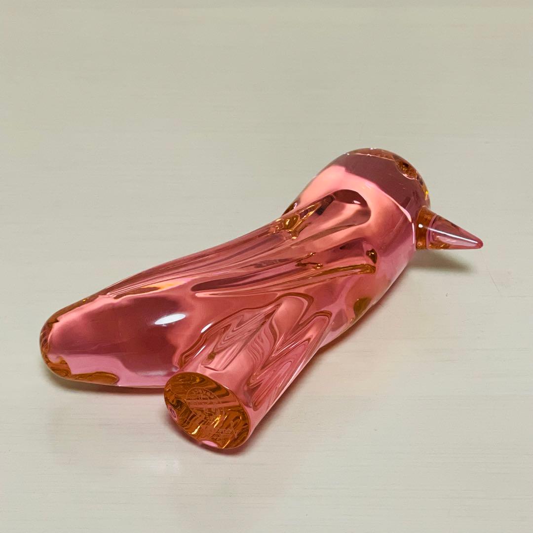 Baccarat バカラ ファウナクリストポリス フィギュリン トリ ピンク
