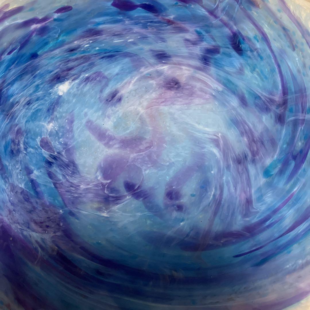 アンティークガラス大皿36cm