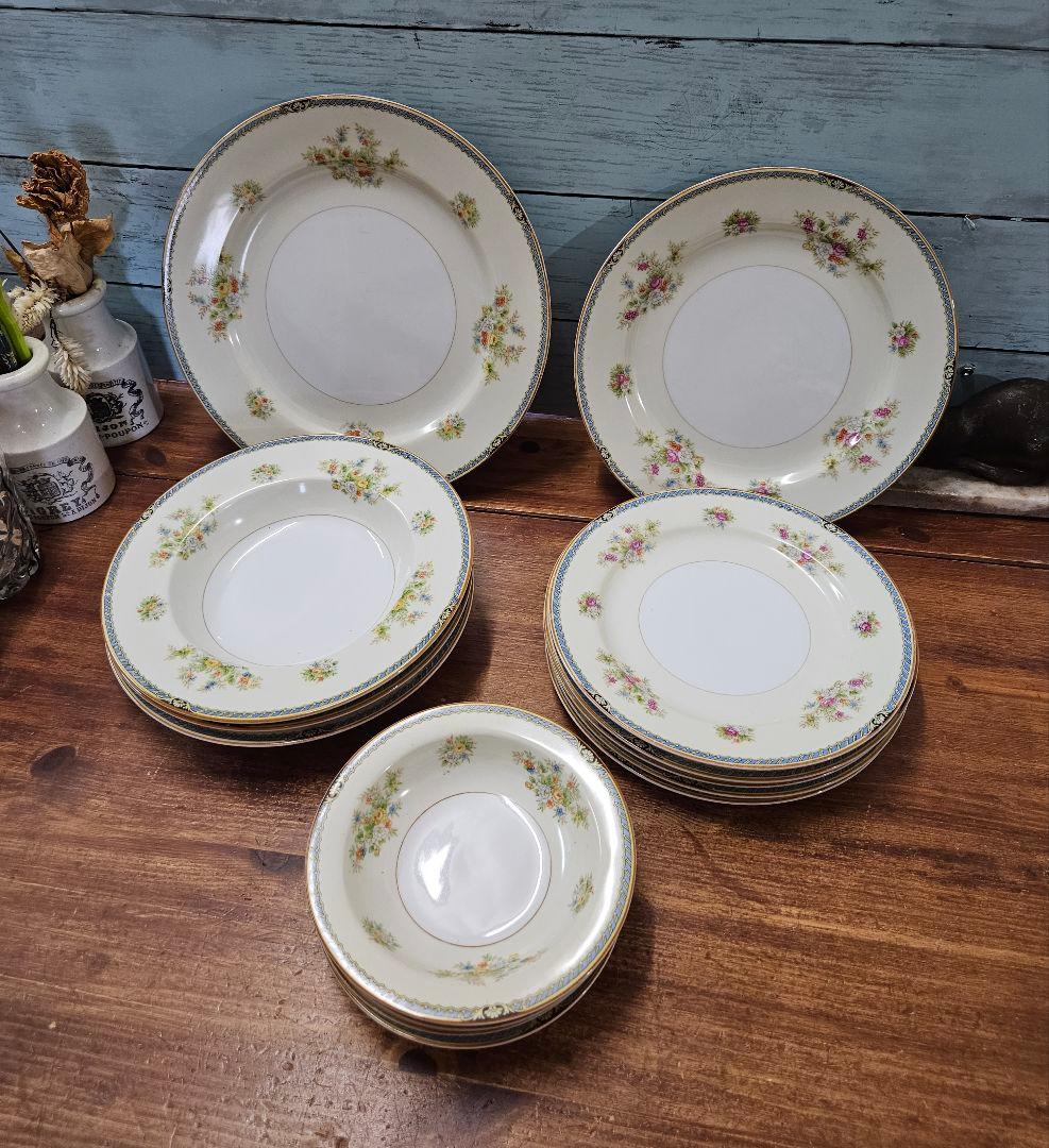 オールドノリタケ Rose China プレート 14枚セット アンティーク