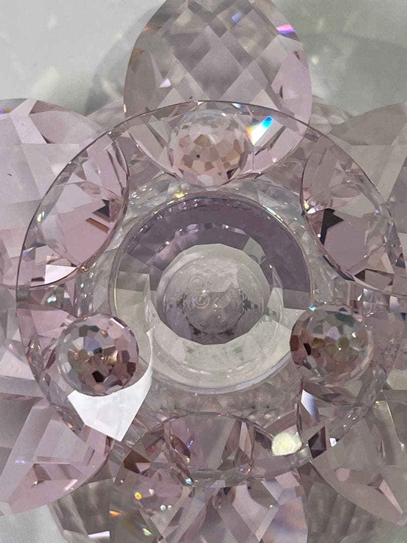 スワロフスキー　SWAROVSKI 睡蓮　キャンドルスタンド