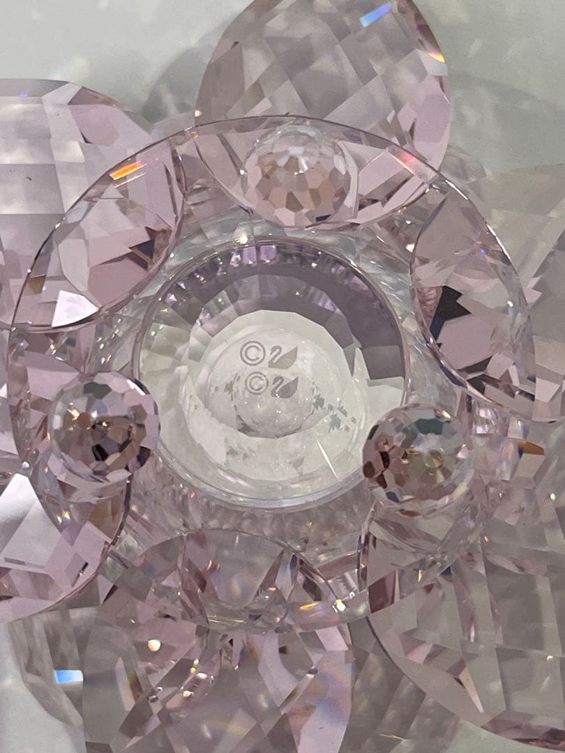 スワロフスキー　SWAROVSKI 睡蓮　キャンドルスタンド