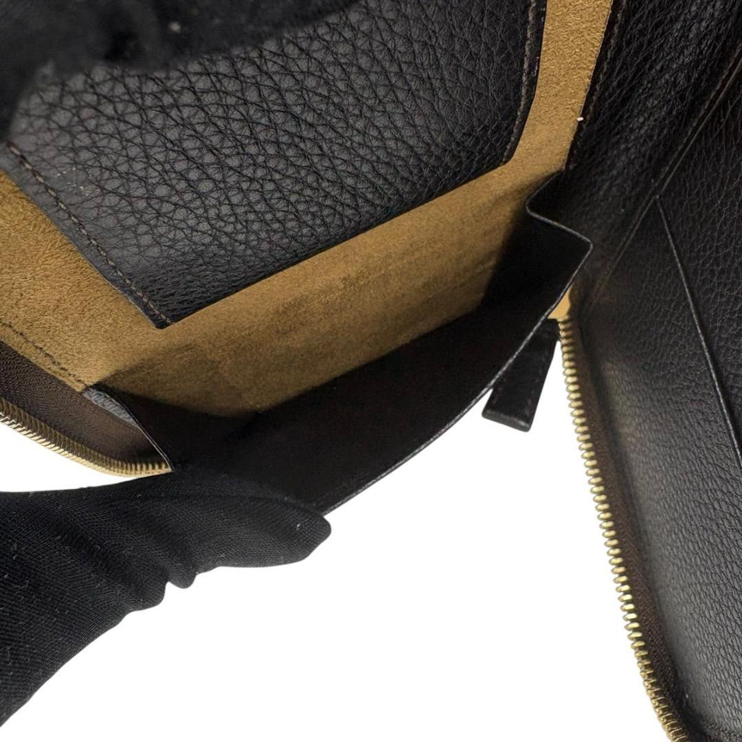 美品 エルメネジルドゼニア　オーガナイザー　長財布　ラウンドファスナー　ブラウン