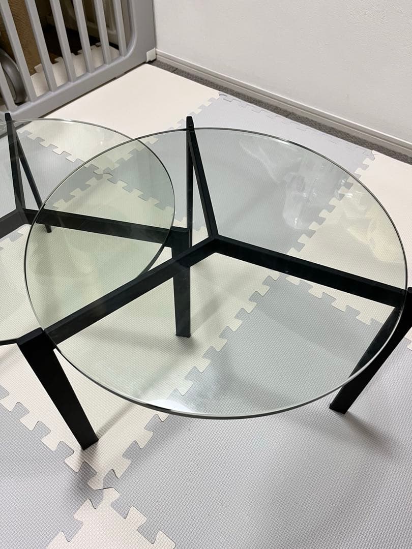 【美品・送料込】アルモニア ローテーブル　ガラスセンターテーブル Armonia