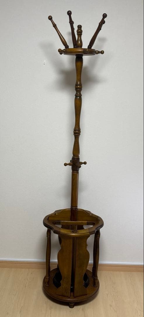 アンティーク　ニチハン レトロ ポール コートハンガー　傘立て　ラック　服