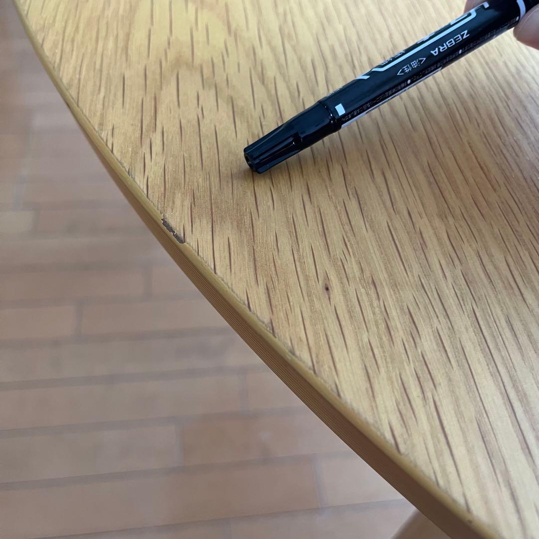 ベルメゾン★集える円形ダイニングテーブル 直径約110cm(解体済)北欧風