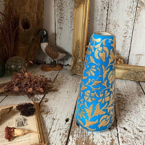 トルコ ヴィンテージ*Kutahyaキュタフヤ陶器*ハンドペイントフラワーベース