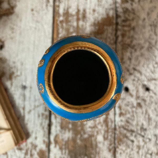 トルコ ヴィンテージ*Kutahyaキュタフヤ陶器*ハンドペイントフラワーベース