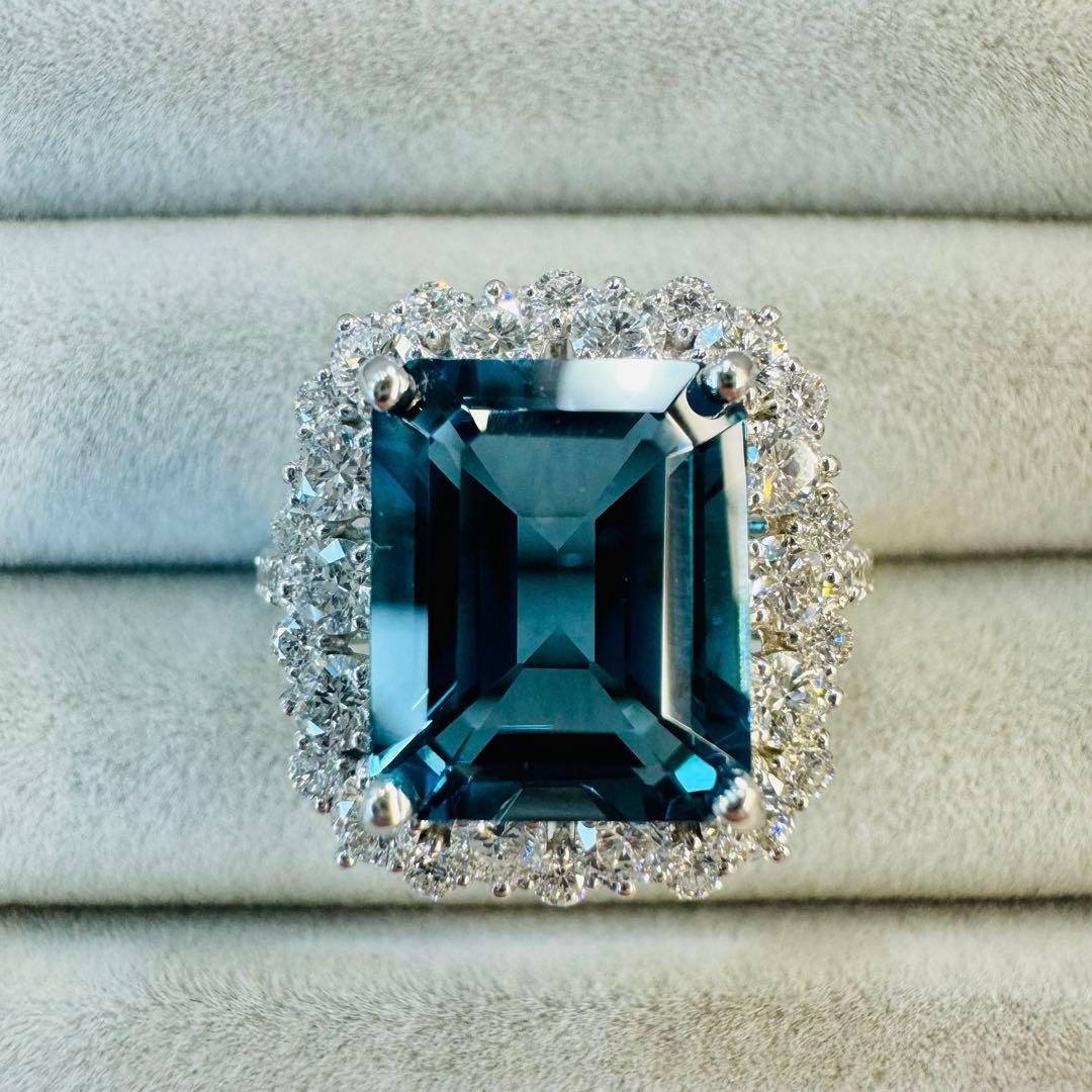 専用です☆PTロンドンブルートパーズリング　BT:5.17ct D:1.18ct