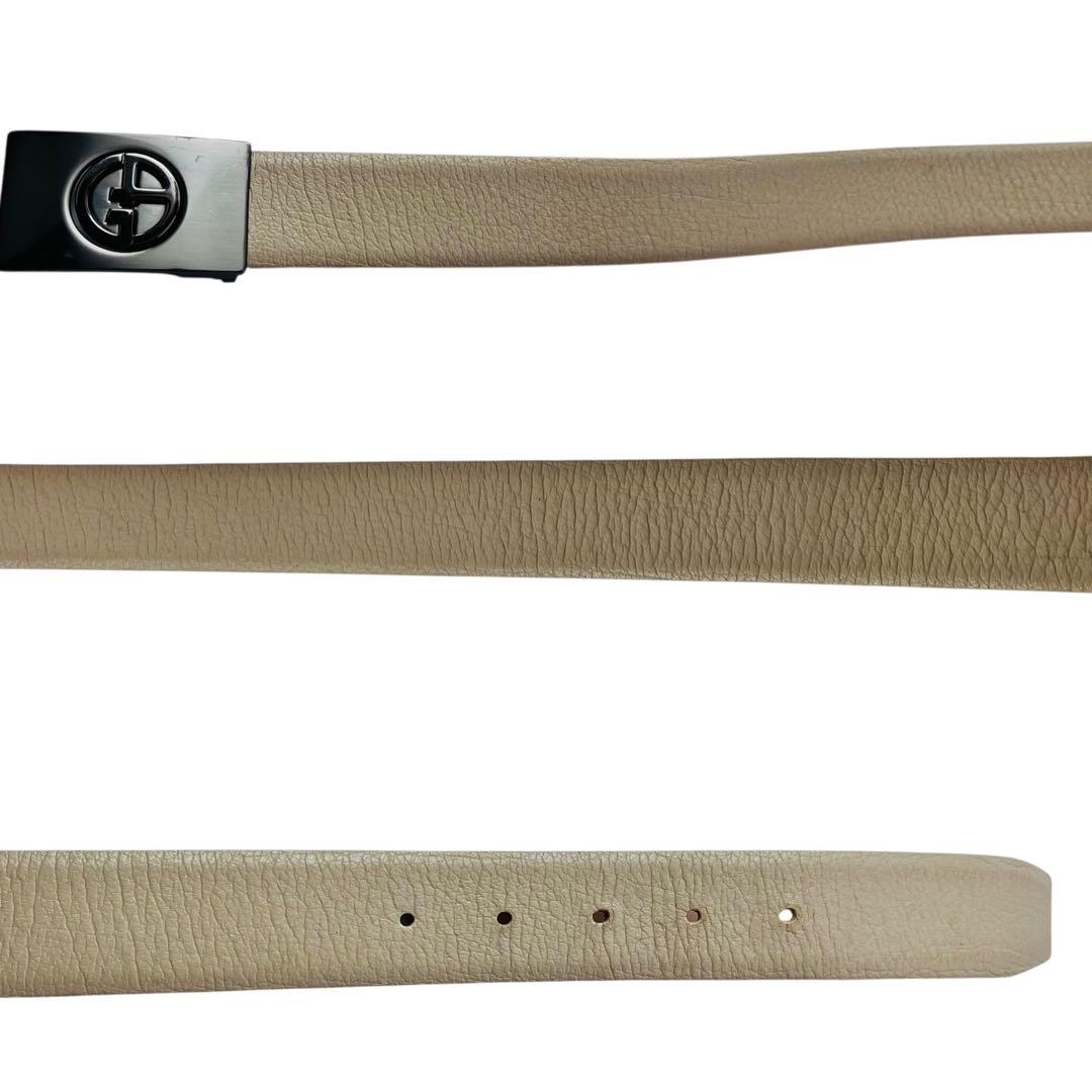 極美品✨ GIORGIO ARMANI ジョルジオアルマーニ ベルト ヌメ革
