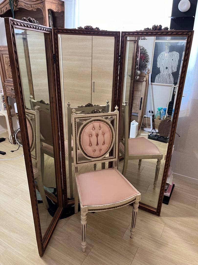 【Shokpan】定価40万以上mirror3面鏡2面鏡にもなります。