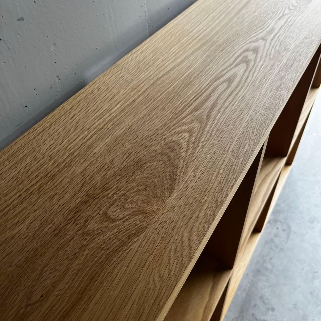 美品★無印 スタッキングシェルフセット・５段×２列・オーク材