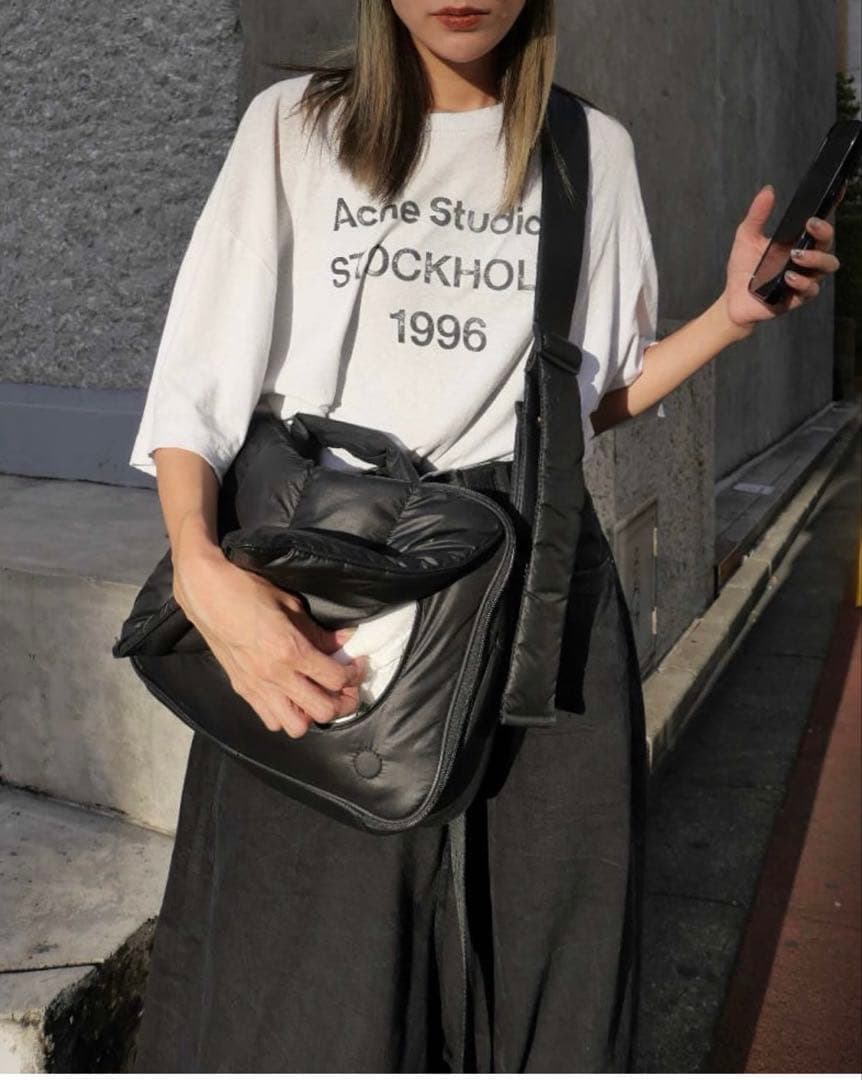 【美品】calin カラン キルティングマザーズバッグ　ブラック