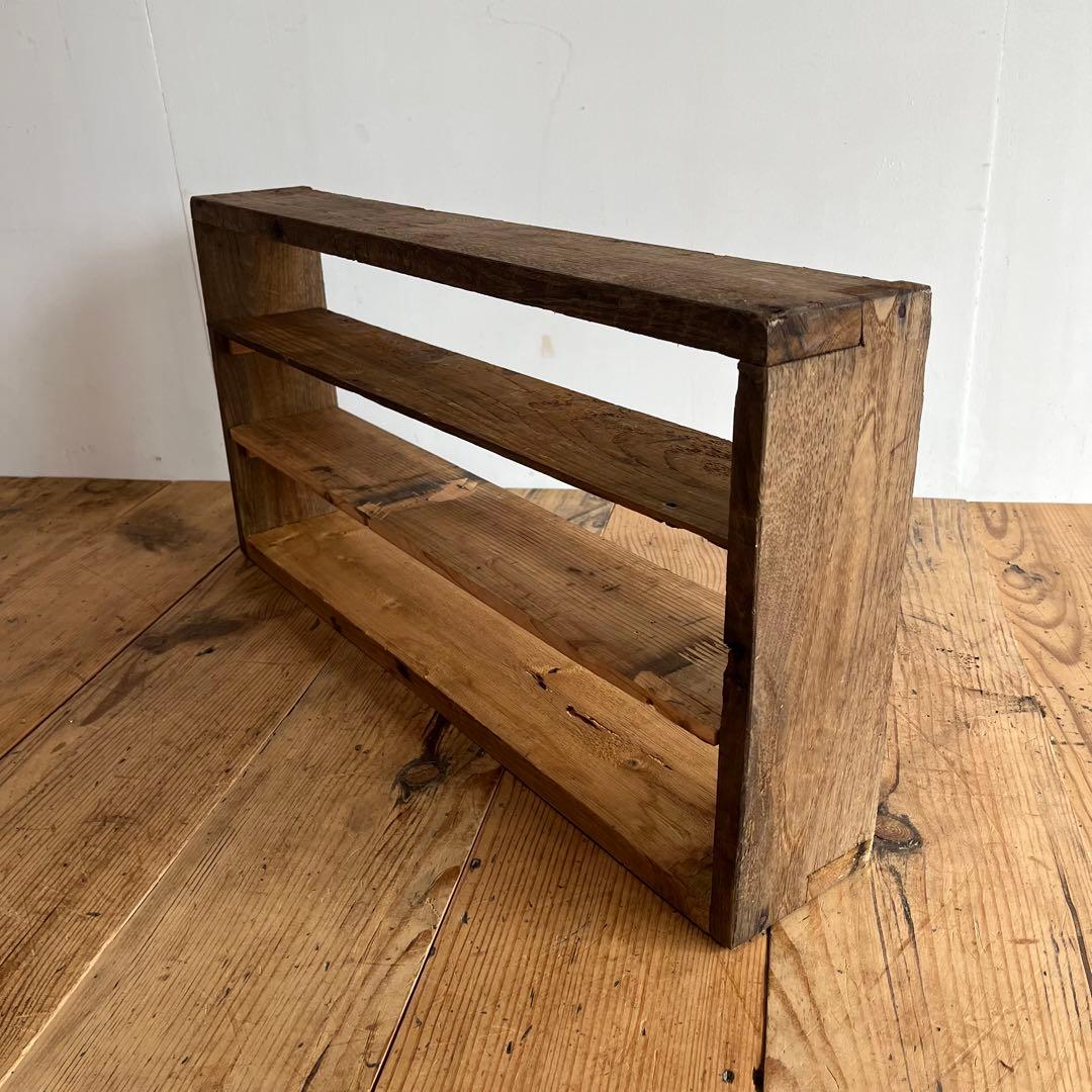 アンティーク 飾り棚 キッチン収納 古民家 民藝 無垢材 シャビー z907