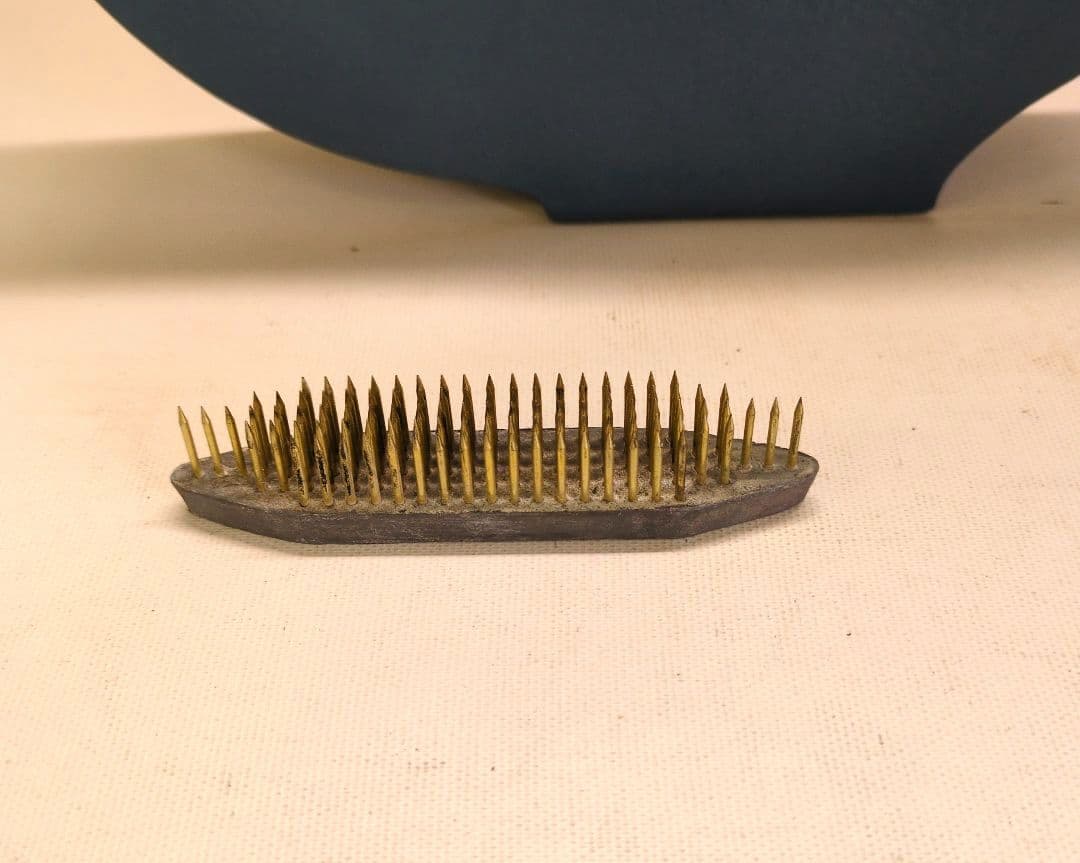 中作自由花　剣山のおまけ付き　清水焼　正明作　池坊好み　池坊花器