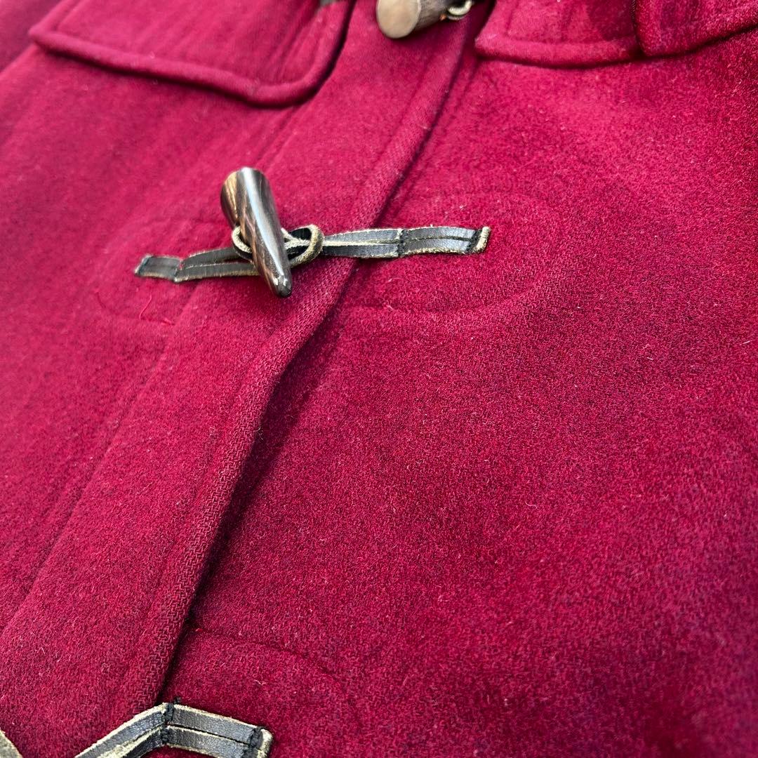 【希少】バーバリーロンドン ダッフルコート 英国製　ノバチェック　ボルドー　L