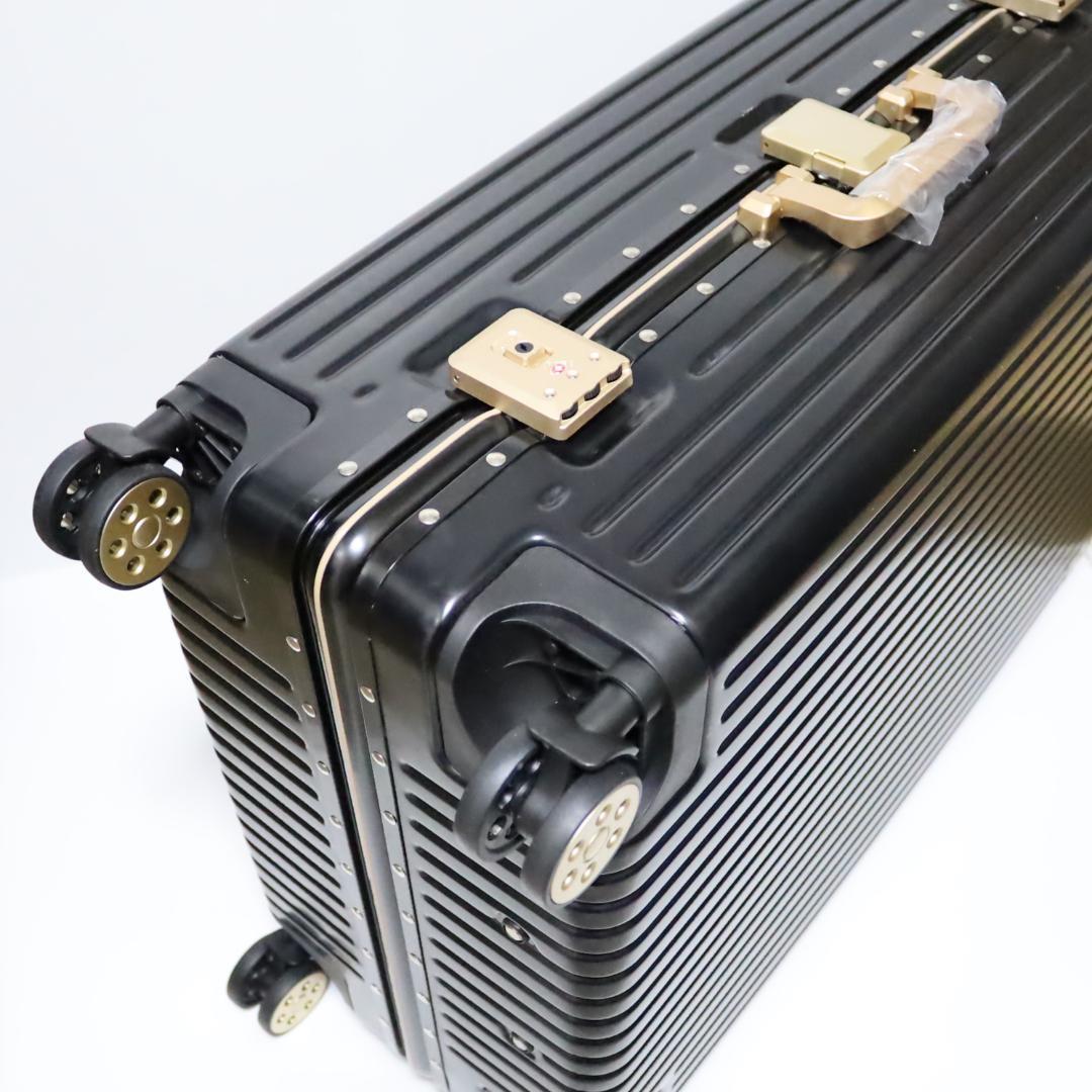 ポ*1様 [タビトラ] スーツケース アルミフレーム TSA Wキャスター ブラ