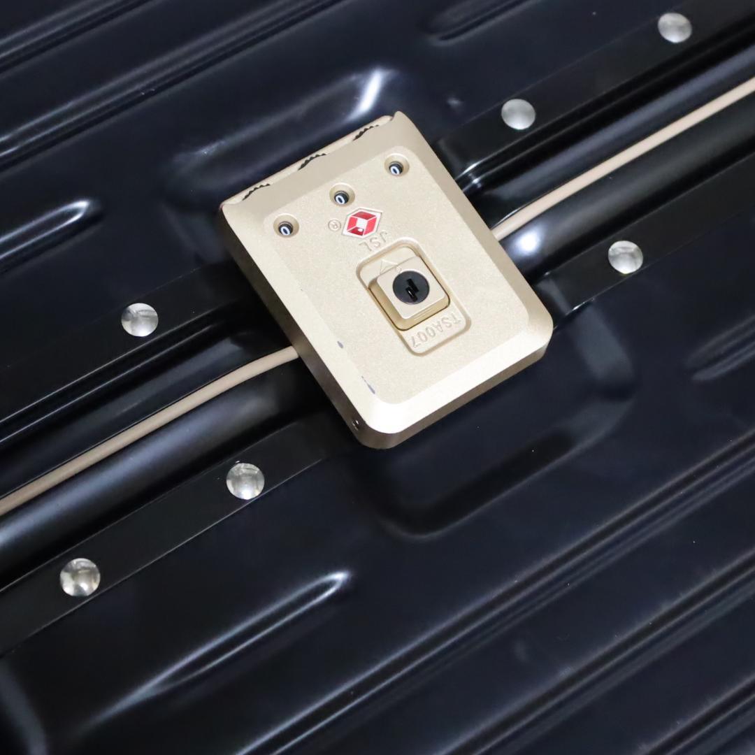 ポ*1様 [タビトラ] スーツケース アルミフレーム TSA Wキャスター ブラ