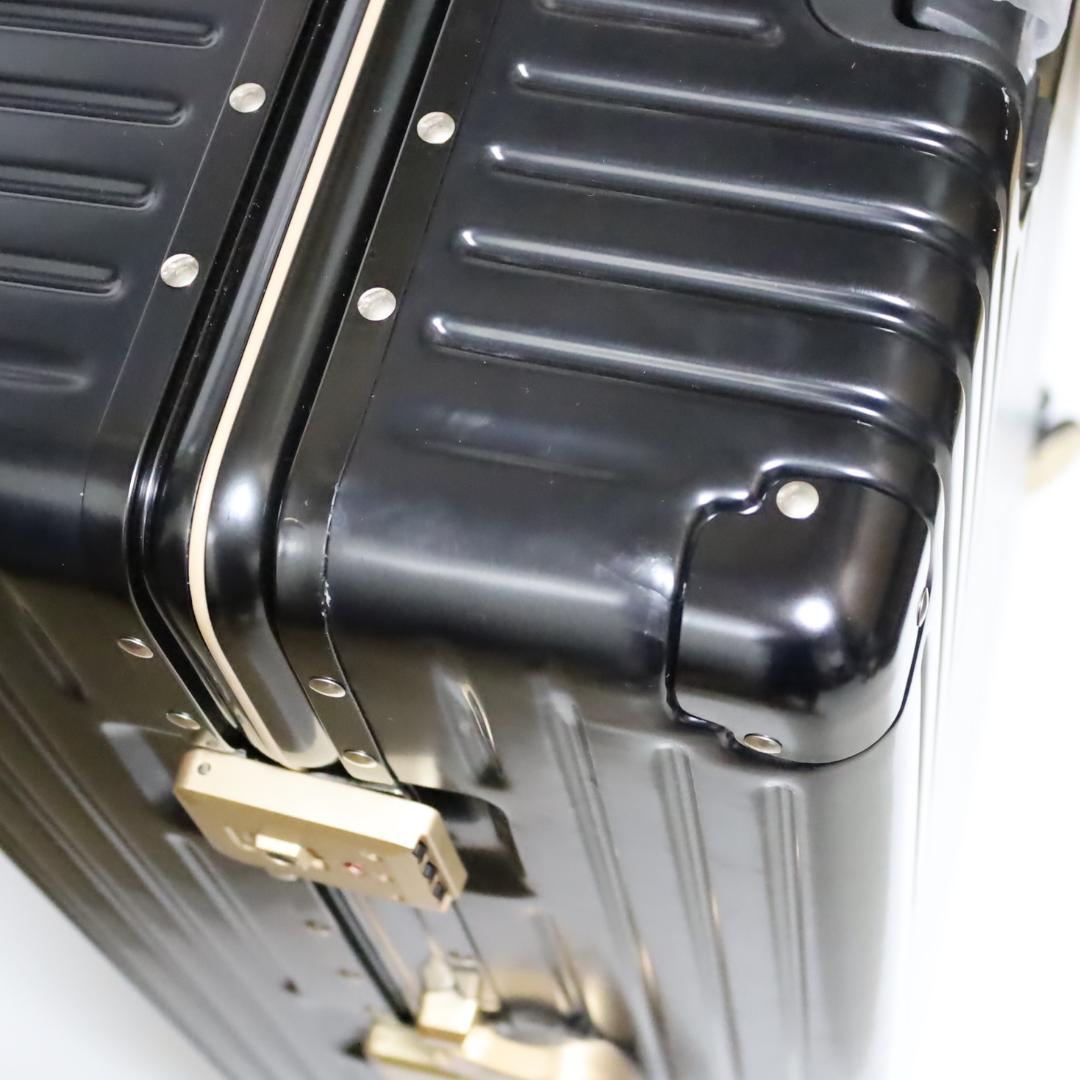ポ*1様 [タビトラ] スーツケース アルミフレーム TSA Wキャスター ブラ