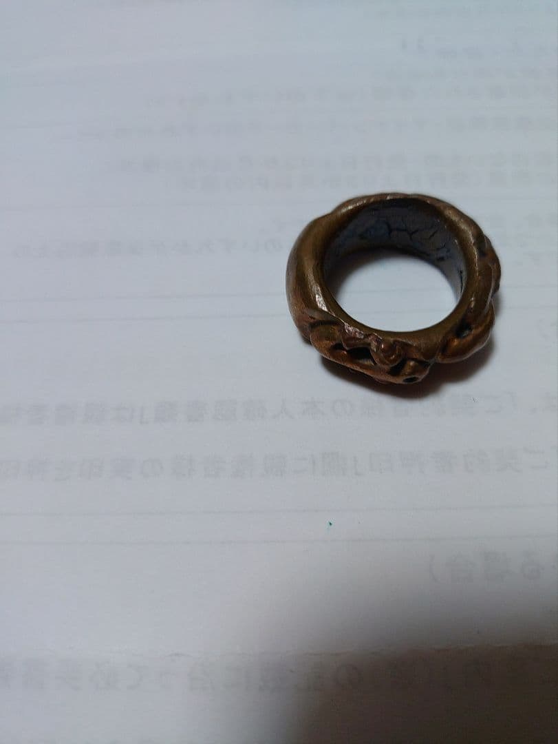 錨＆チェーンモチーフ ブロンズリング