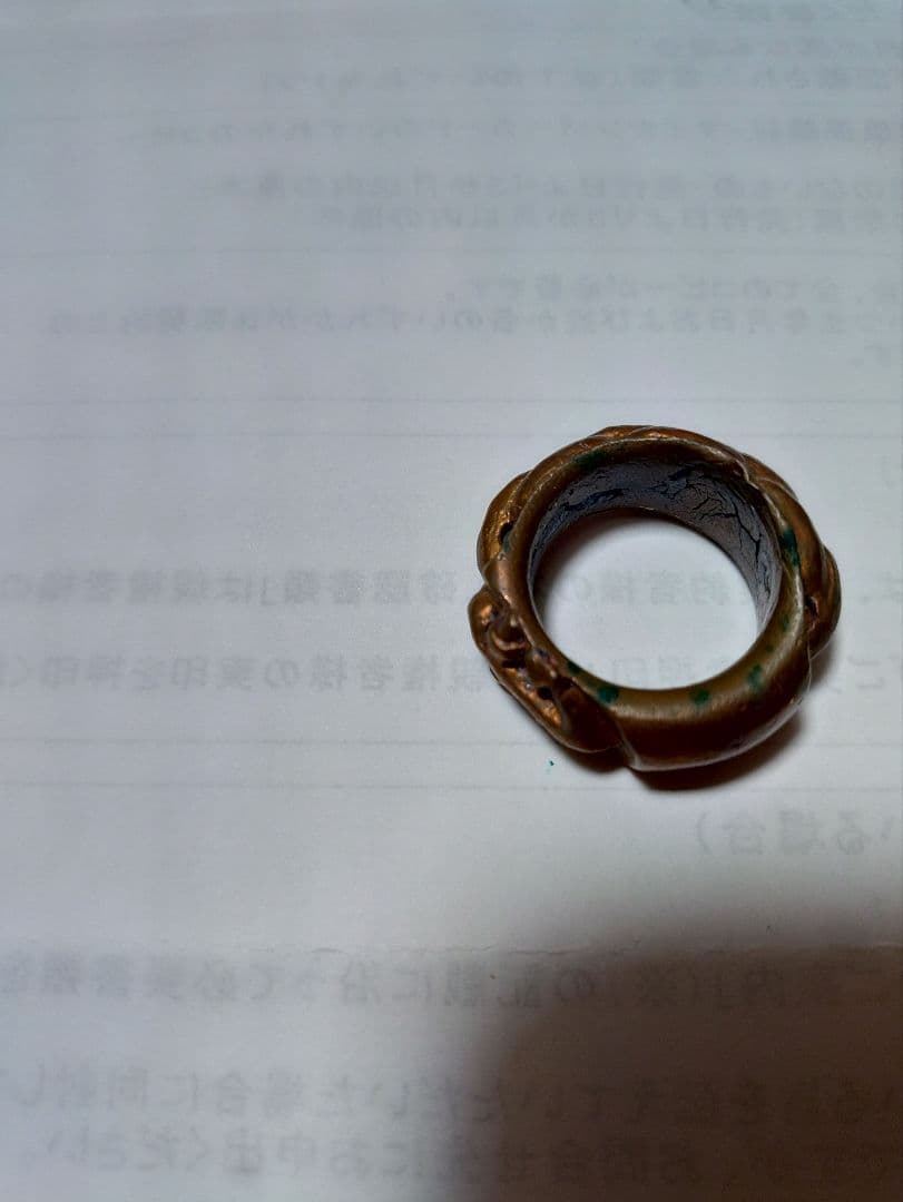 錨＆チェーンモチーフ ブロンズリング