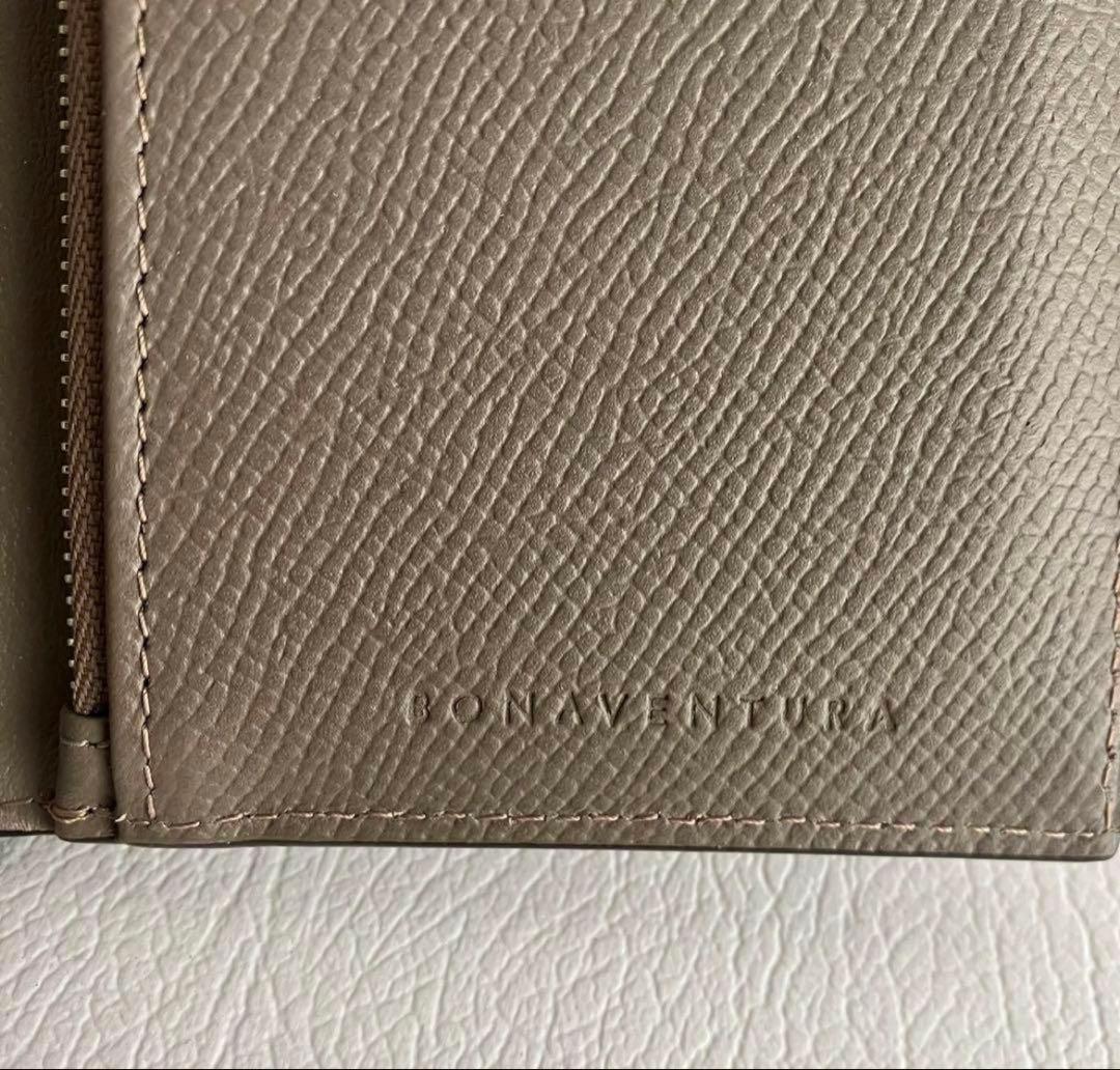 【美品】ボナベンチュラ バイフォールド ウォレット ノブレッサ レザー エトープ