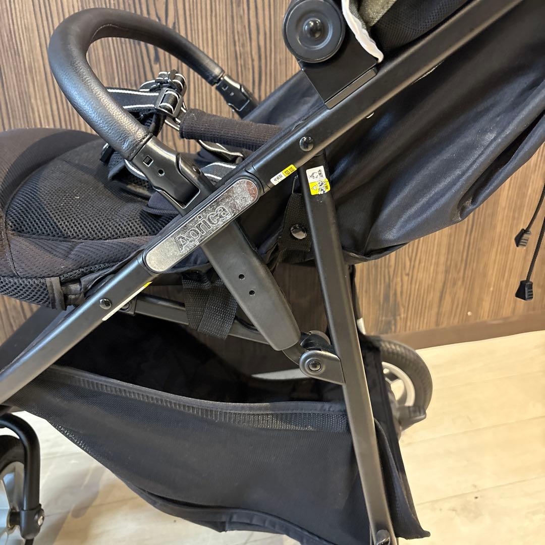Aprica スムーヴ　プレミアム　ベビーカー　グレー　ブラック