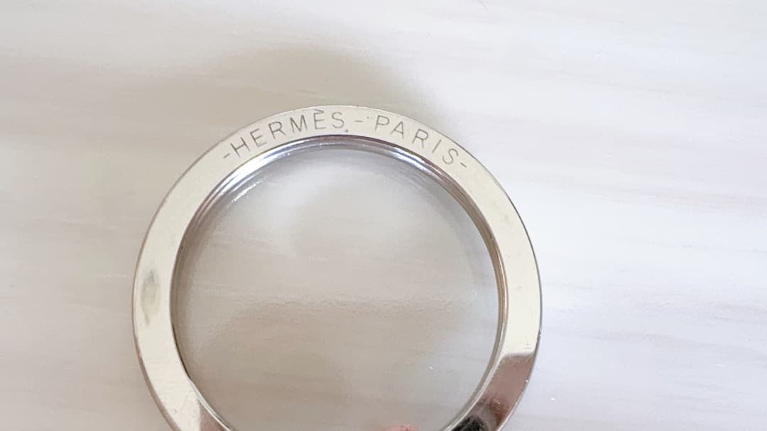 HERMES エルメス カルメン キーホルダー ローズサクラ Ｗ刻印