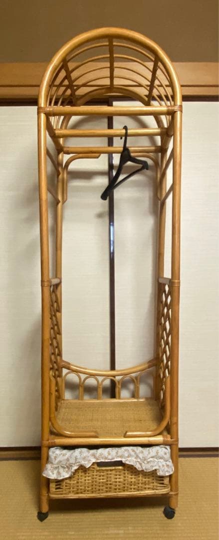 【価格見直し】ラタン 藤 ハンガーラック