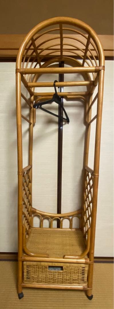 【価格見直し】ラタン 藤 ハンガーラック