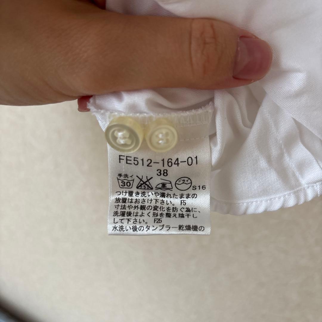 【美品】BURBERRY BLUE LABEL パフスリーブ半袖シャツ　38