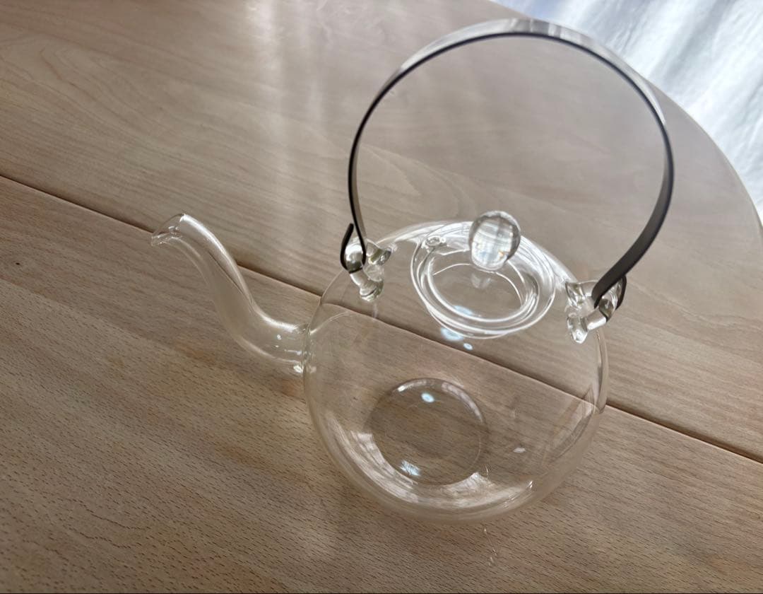 ガラスポット　日ノ出化学製作所Mサイズ（真鍮持ち手）