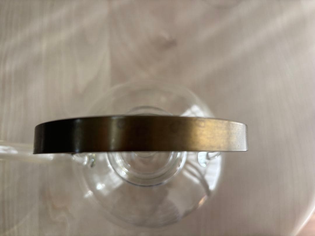 ガラスポット　日ノ出化学製作所Mサイズ（真鍮持ち手）