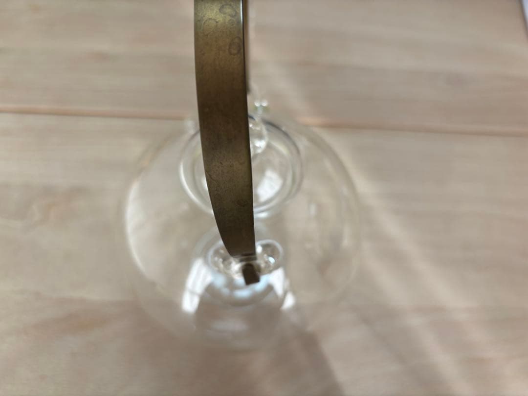 ガラスポット　日ノ出化学製作所Mサイズ（真鍮持ち手）