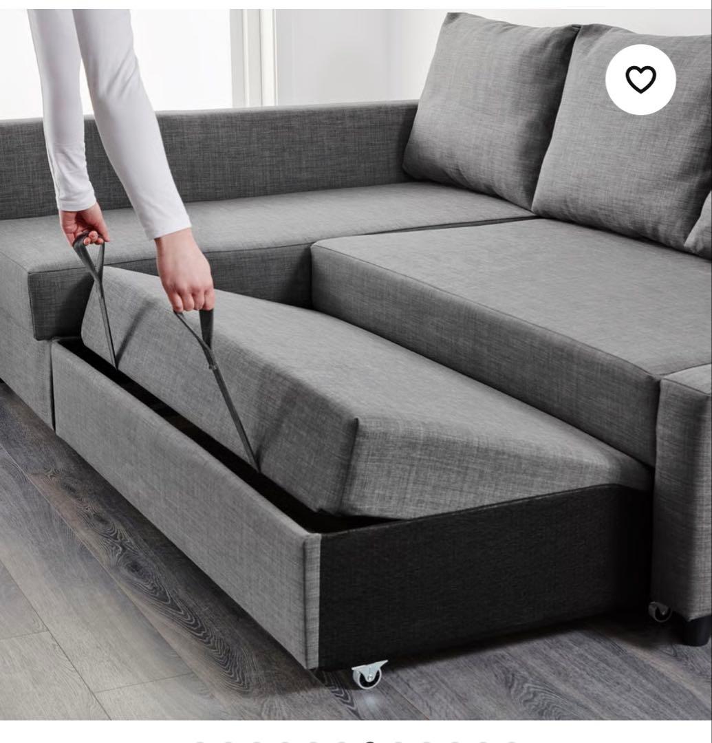 引き取り限定　IKEA フリーヘーテンソファベッド　おまけ付き